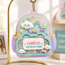 Load image into Gallery viewer, Personalized Acrylic School Backpack Ornament Gift for Kids
