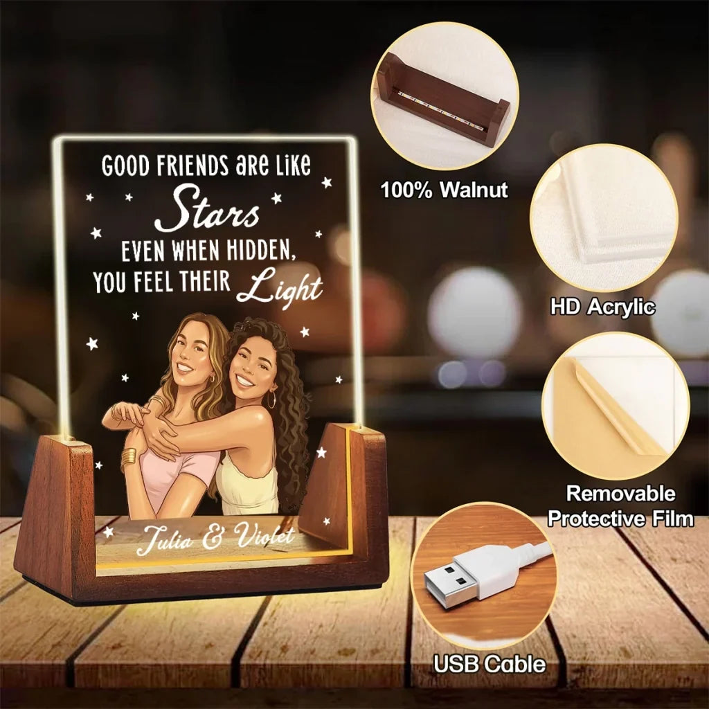 Personalized LED Frame Custom Keepsake Gift for Friend