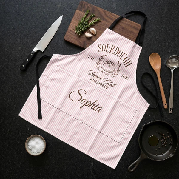 Personalized Waterproof Baking Apron Custom Sourdough Gift for Home Bakers