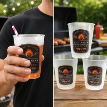 Load image into Gallery viewer, Personalized Frosted Plastic Cup Grill &amp; Chill Gift for Dad
