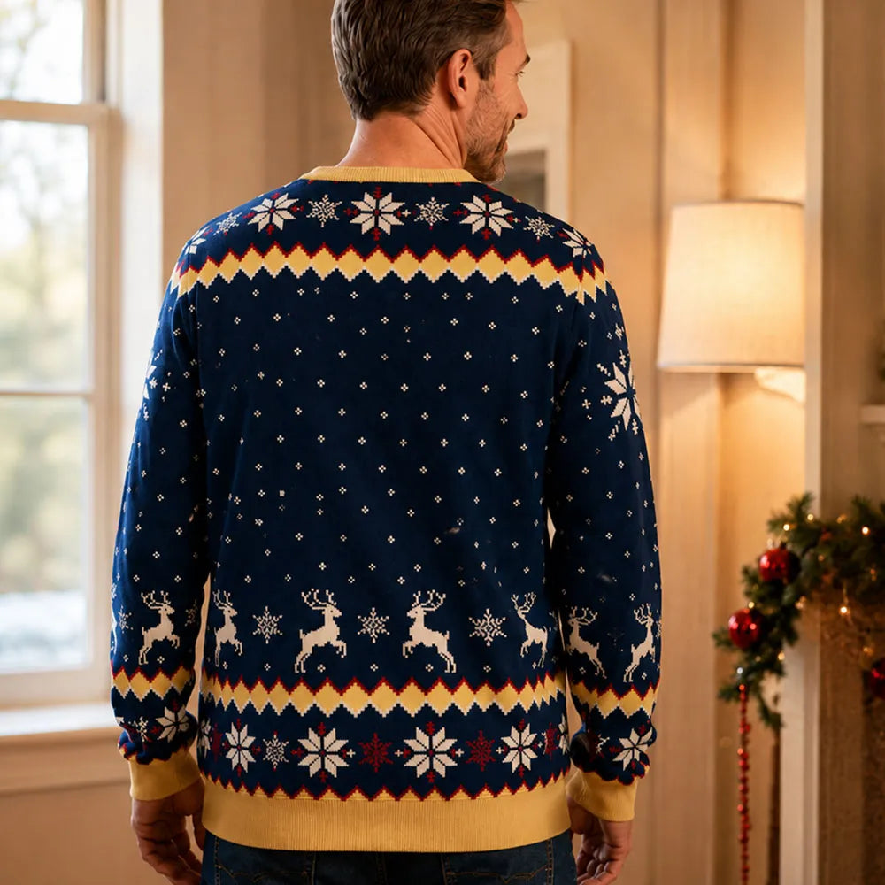 Personalized Funny Christmas Sweatshirt Custom Reindeer Gift for Him