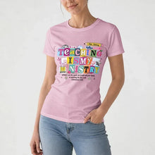 Load image into Gallery viewer, Personalized Teacher T-Shirt with Colorful Teaching Quote Gift
