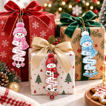 Load image into Gallery viewer, Personalized Acrylic Christmas Ornament Snowman Gift for Family
