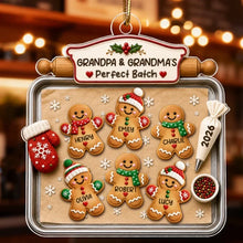 Load image into Gallery viewer, Personalized Gingerbread Family Ornament Unique Christmas Gift for Grandparents

