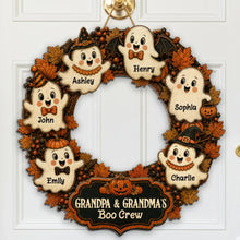 Load image into Gallery viewer, Personalized Wooden Halloween Sign Cute Ghost Decor Gift for Grandma &amp; Grandpa
