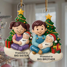 Load image into Gallery viewer, Personalized Acrylic Ornament Big Sister Brother New Baby Gift
