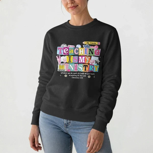 Personalized Teacher T-Shirt with Colorful Teaching Quote Gift
