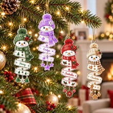 Load image into Gallery viewer, Personalized Acrylic Christmas Ornament Snowman Gift for Family
