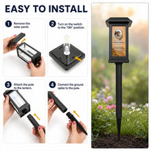 Load image into Gallery viewer, Personalized Solar Garden Stake Light Customized Remembrance Gift Family
