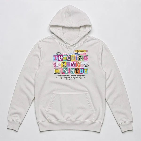 Personalized Teacher T-Shirt with Colorful Teaching Quote Gift