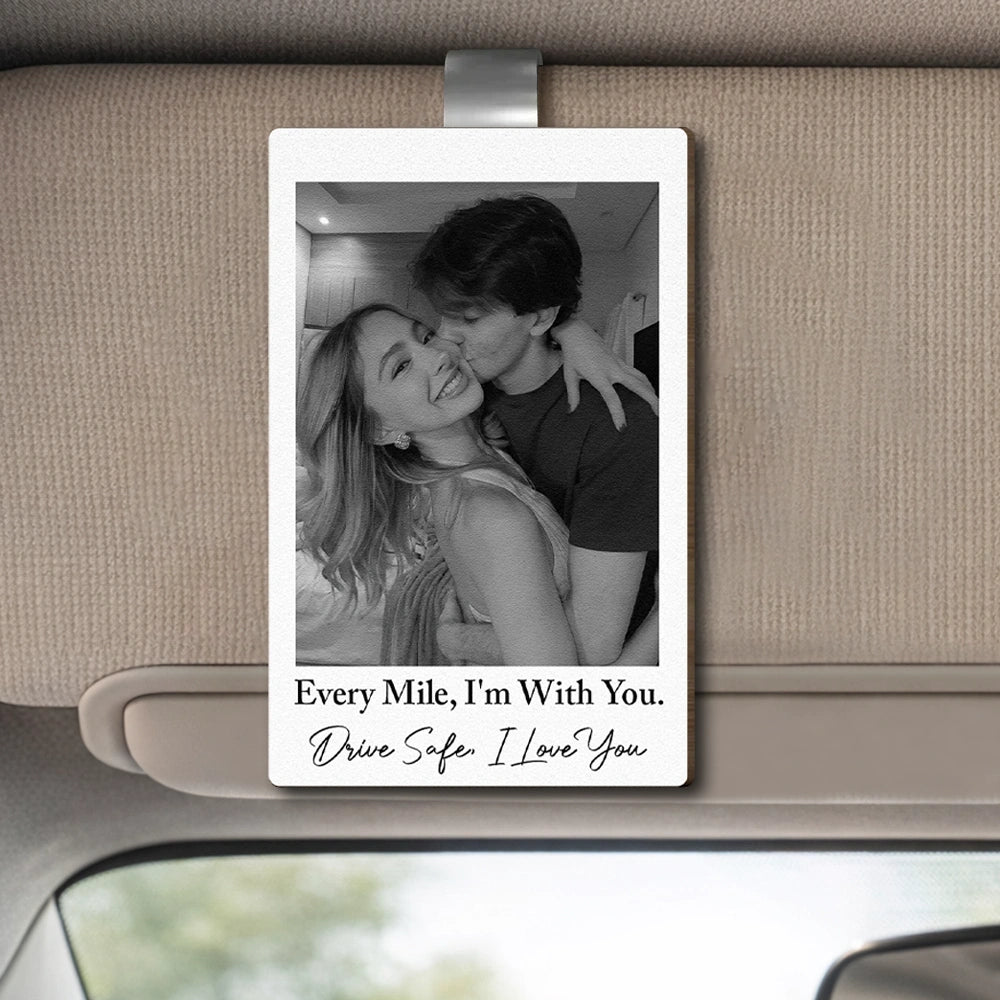 Custom Photo Car Hanging Ornament for Couples - Sentimental Gift for Safe Driving Car Hanger MagicInPrints