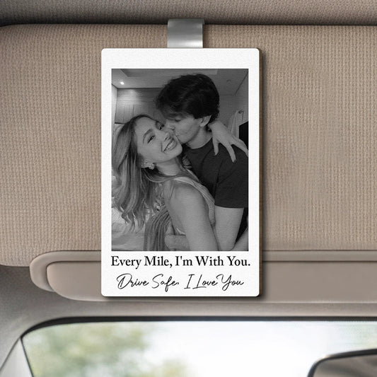 Custom Photo Car Hanging Ornament for Couples - Sentimental Gift for Safe Driving Car Hanger MagicInPrints