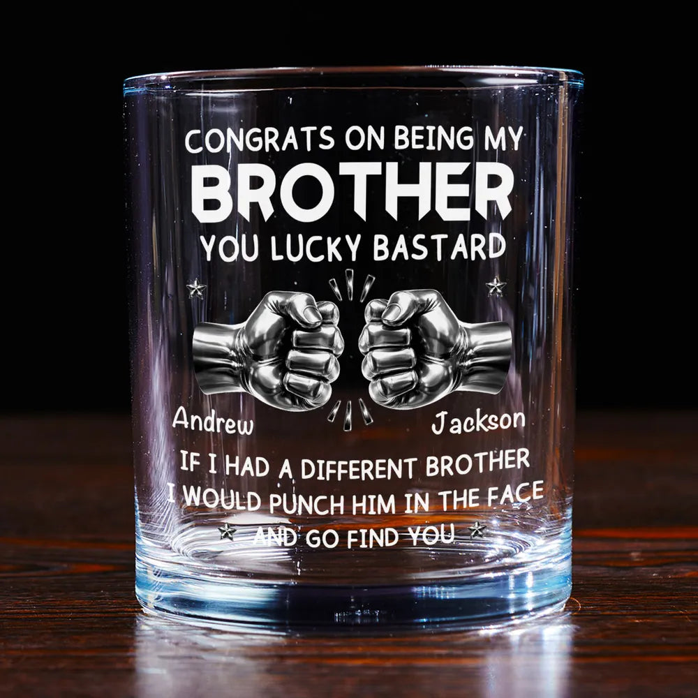 Personalized Funny Whiskey Glass for Brother - Birthday or Special Occasion Cup MagicInPrints