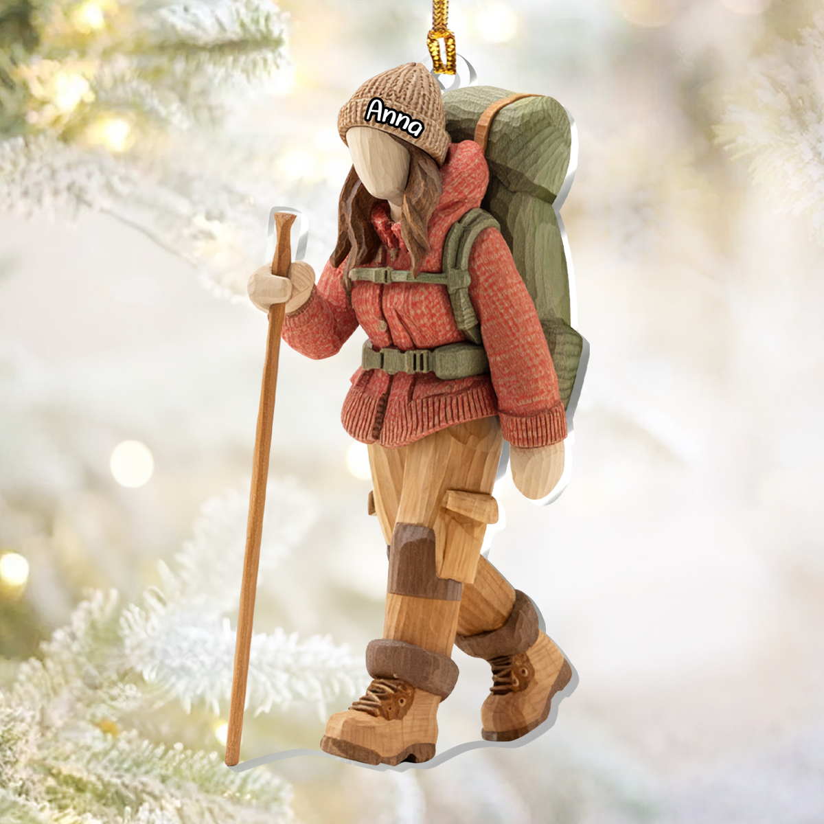 Personalized Hiking Ornament for Outdoor Enthusiasts - Christmas Decoration Ornament MagicInPrints