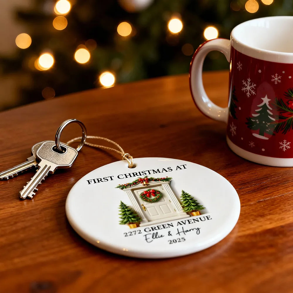 Personalized Christmas Ornament for Home - First Christmas Keepsake 2025 Ornament MagicInPrints