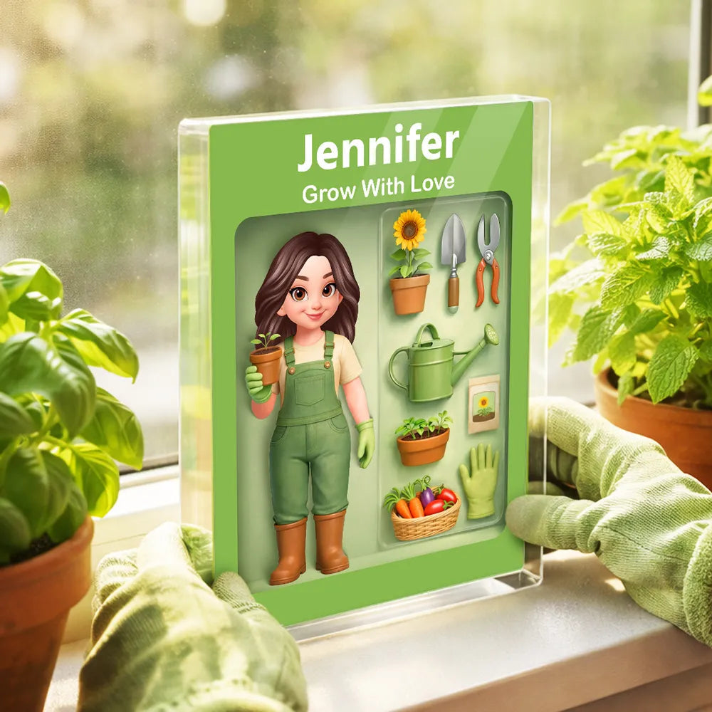 Personalized Garden Lover Acrylic Block for Gardening Enthusiasts - Unique Gift Plaque MagicInPrints