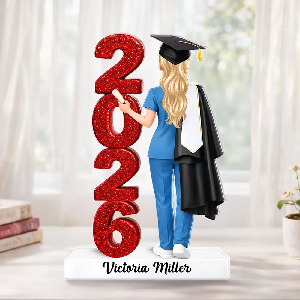 Personalized Graduate Nurse Figurine 2026 - Graduation Gift Plaque MagicInPrints