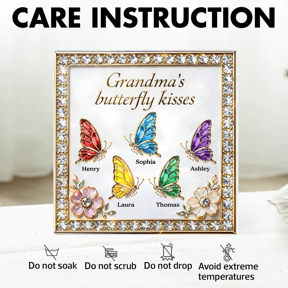 Personalized Butterfly Wall Art for Grandma - Family Names Display Plaque MagicInPrints