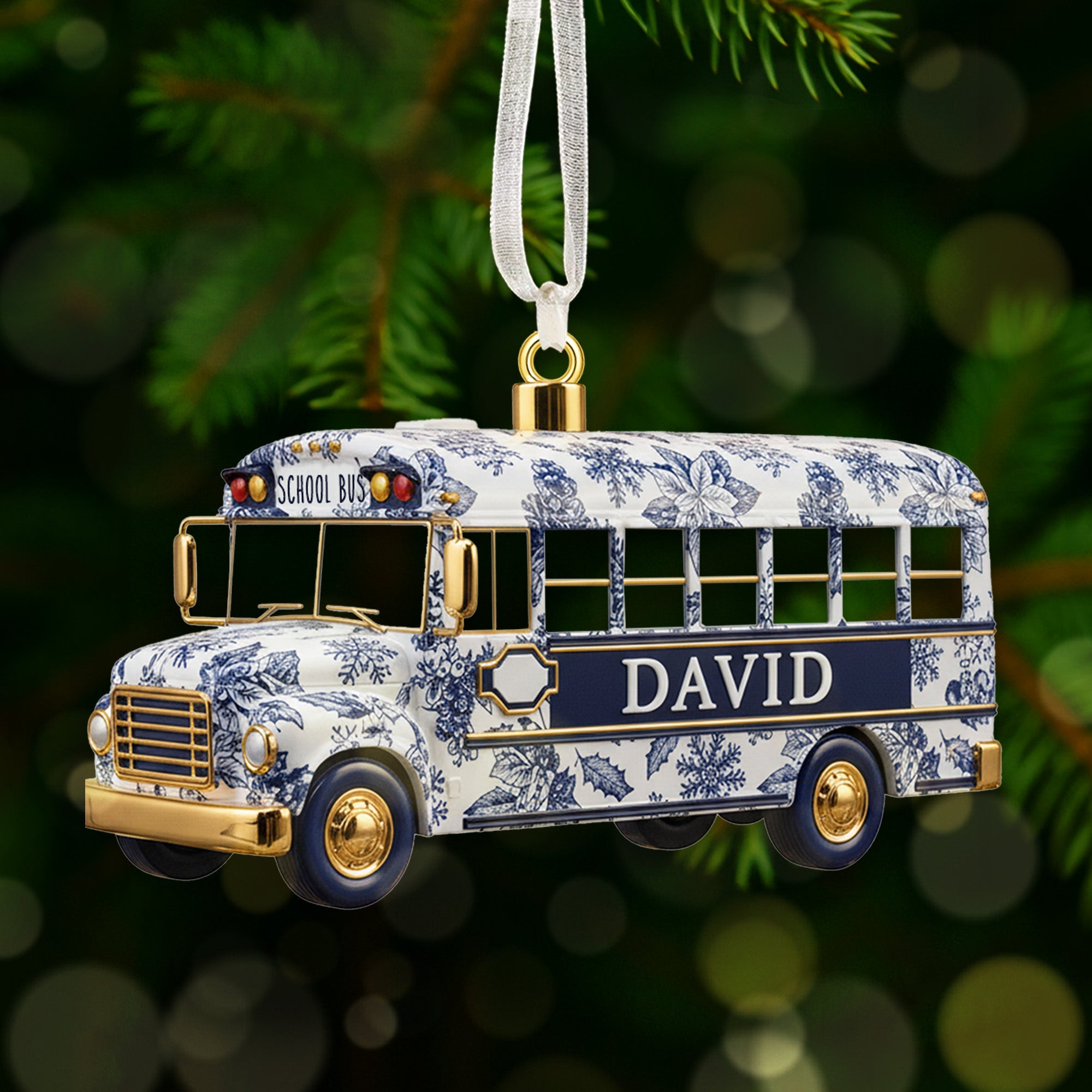 “A Special Journey” - Personalized Christmas Ornament for School Bus Drivers - Custom Gift for Educators and Transportation Heroes Ornament MagicInPrints