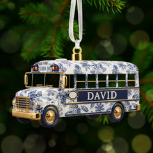 Load image into Gallery viewer, “A Special Journey” - Personalized Christmas Ornament for School Bus Drivers - Custom Gift for Educators and Transportation Heroes Ornament MagicInPrints
