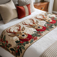 Load image into Gallery viewer, Celebrate Cozy Moments – Personalized Quilted Bed Runner – Gift for Family Quilted Bed Runner MagicInPrints
