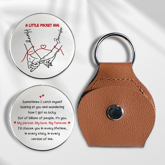 Personalized Pocket Hug Keychain for Couples - Sentimental Gift Keychain MagicInPrints