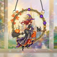 Load image into Gallery viewer, Enchanting Witch Suncatcher - Personalized Gifts for Witch Lovers Ornament MagicInPrints
