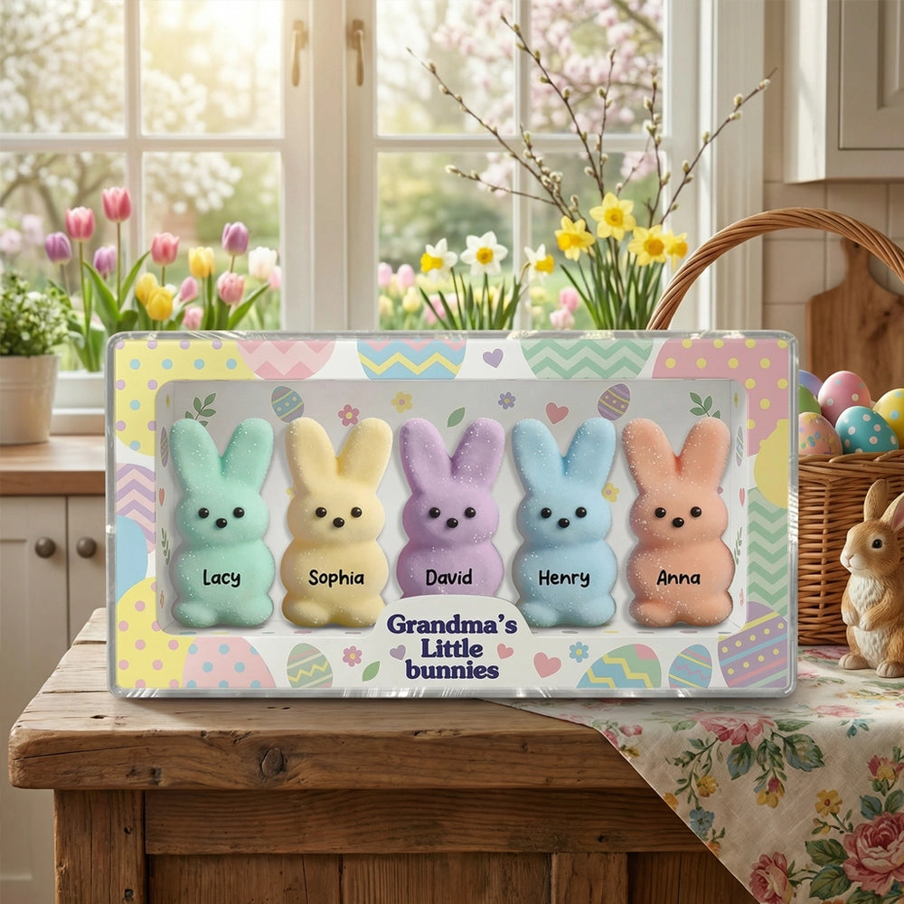 Personalized Easter Bunny Plush Set for Kids - Spring Gift Plaque MagicInPrints