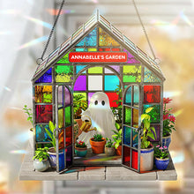 Load image into Gallery viewer, “Bring a Touch of Magic to Any Home” - Ghost Garden House Suncatcher, Personalized Gift for Plant Lovers &amp; Friends Ornament MagicInPrints
