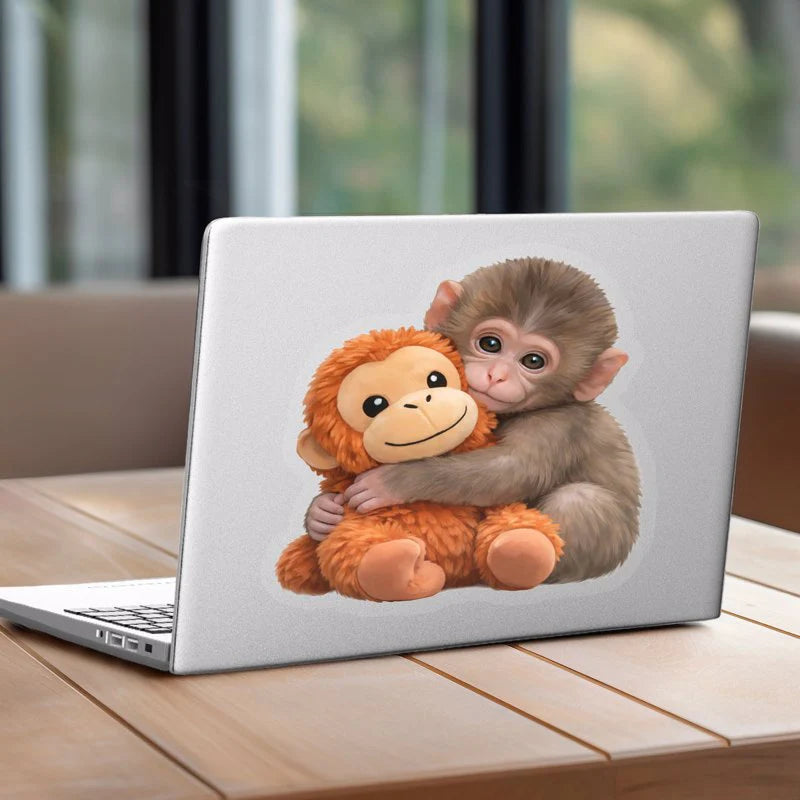 Cute Monkey and Baby Animal Car Sticker for Kids - Fun Decoration Sticker MagicInPrints