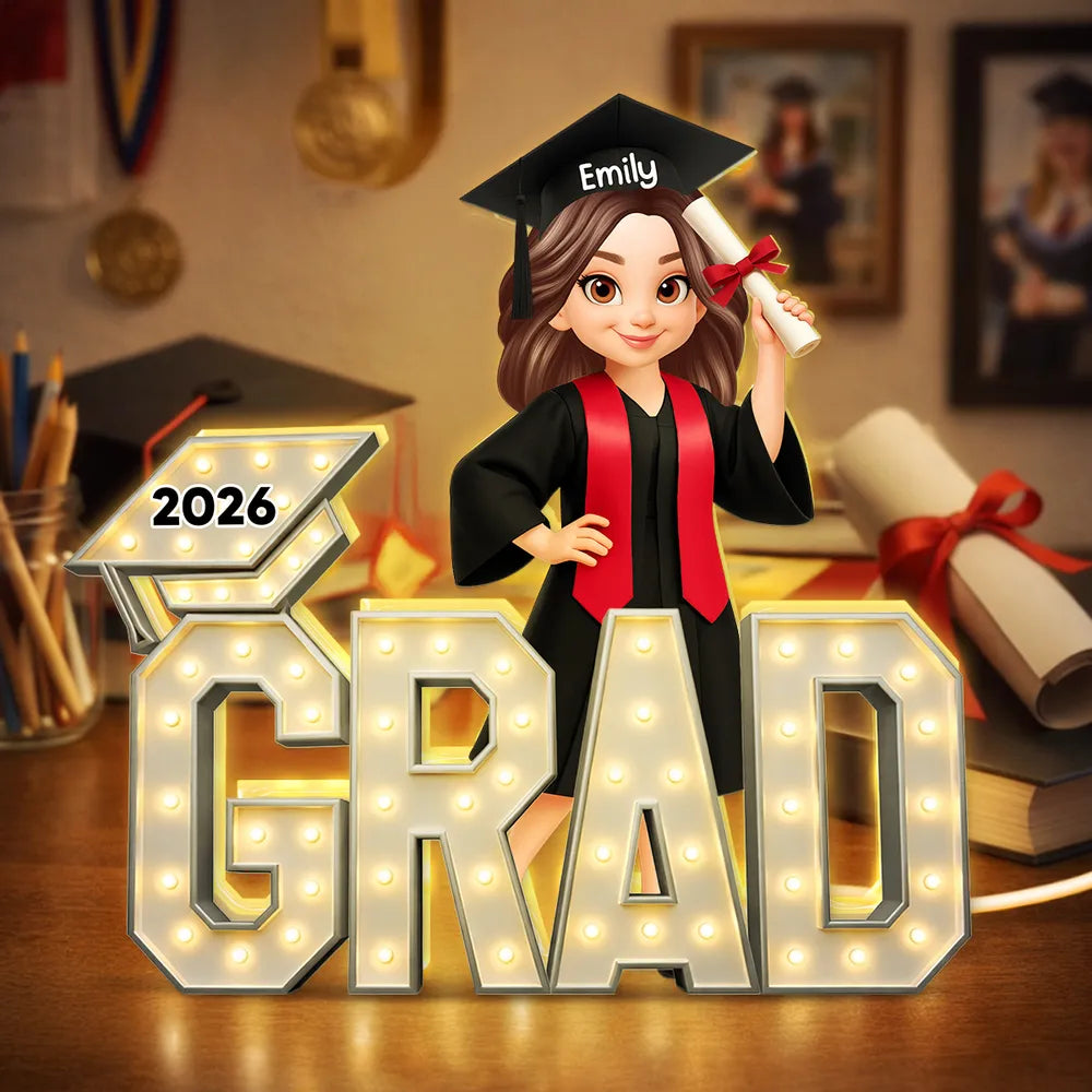 Custom Graduation LED Sign for 2026 Grads - Personalized Gift Plaque MagicInPrints