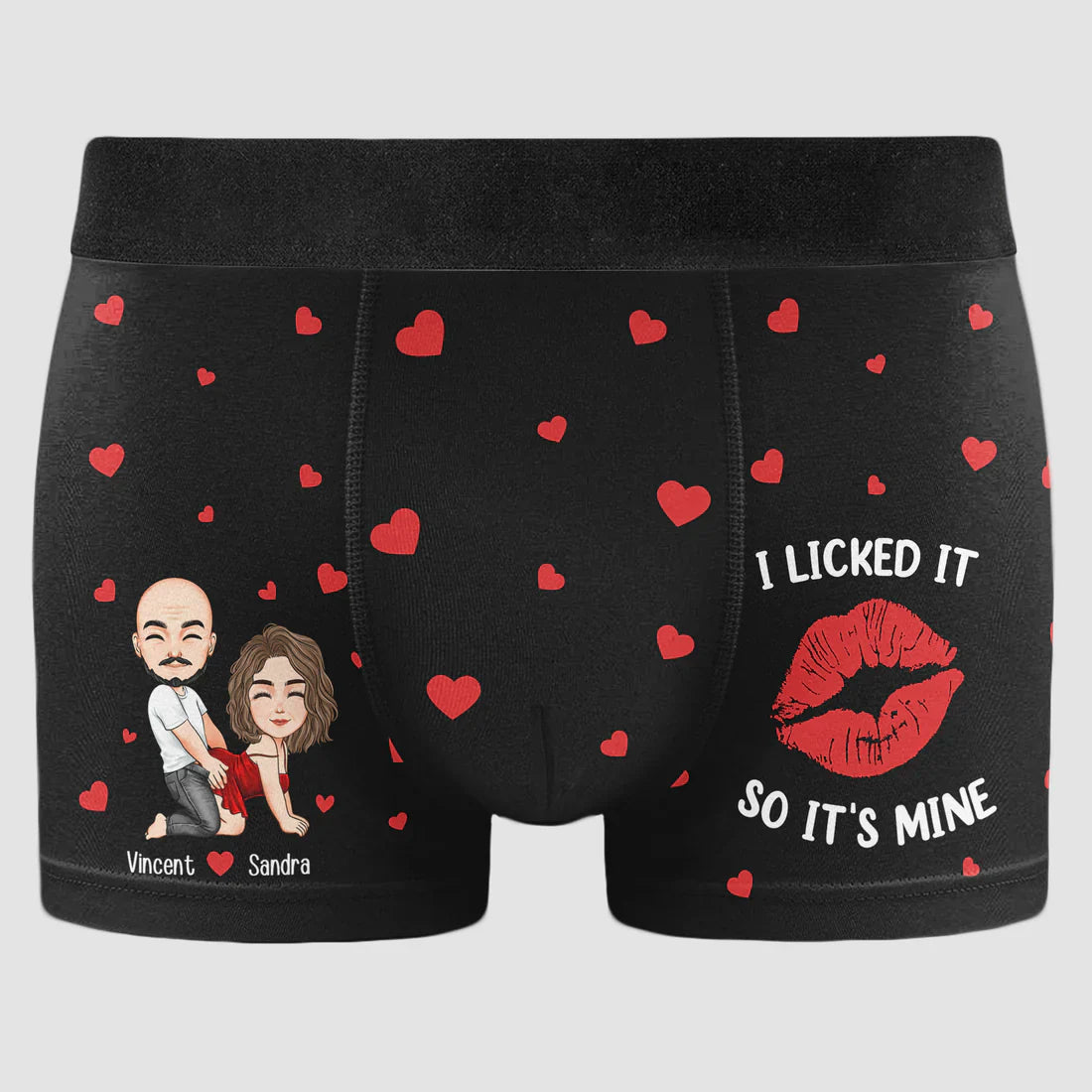 Personalized Men's Boxer Briefs Couples Gift - Romantic Valentine's Day Underwear MagicInPrints