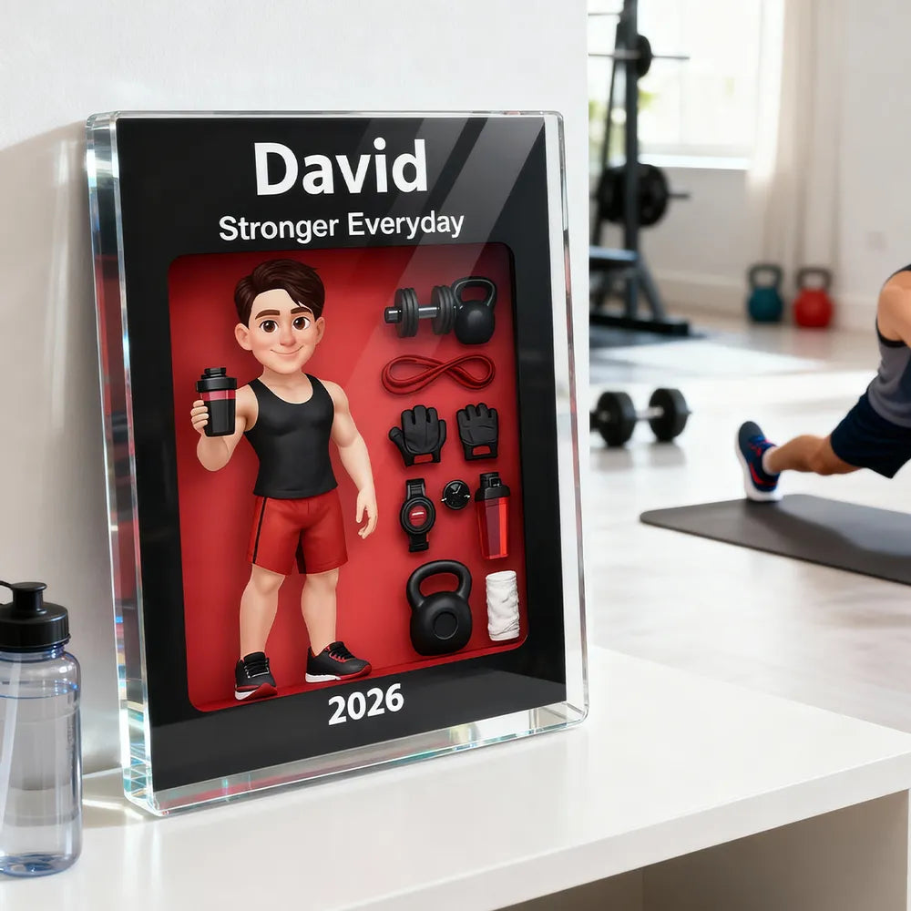 Custom Gym Enthusiast Figurine for Fitness Lovers - Personalized Gift Plaque MagicInPrints