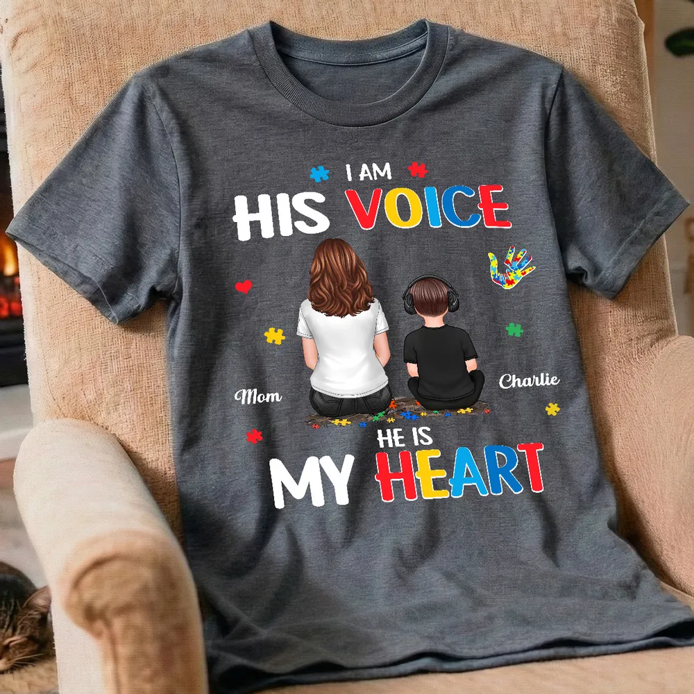 Personalized Autism Awareness T-Shirt for Mom and Son - Sentimental Gift Cloth MagicInPrints