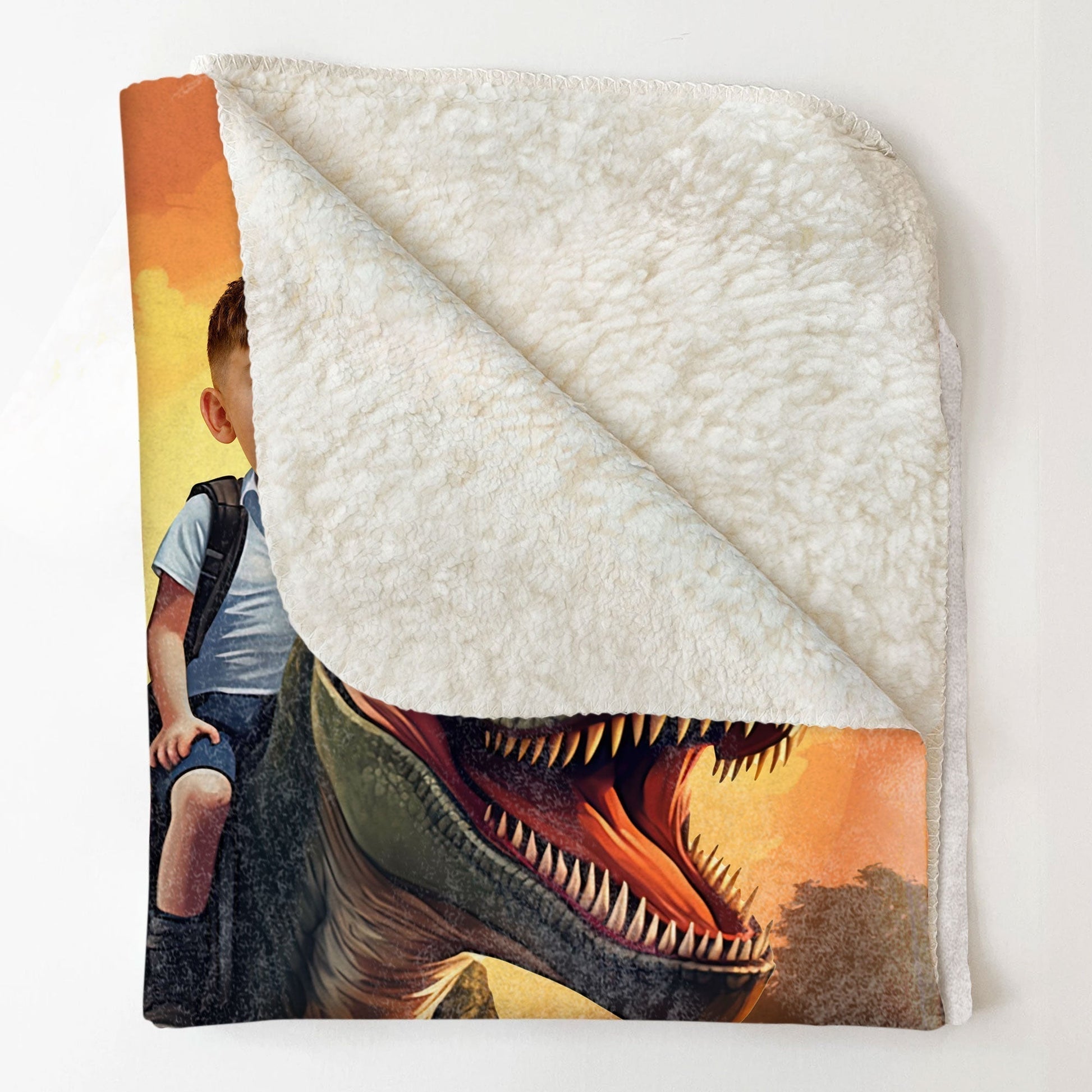 Personalized Dinosaur Adventure Blanket for Kids - Fun Bedroom Decor Pillow or Blanket MagicInPrints