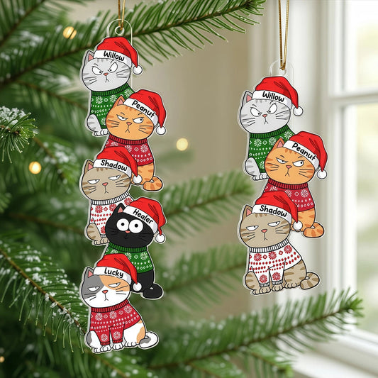 Personalized Cat Christmas Ornaments for Pet Lovers - Holiday Tree Decoration Ornament MagicInPrints