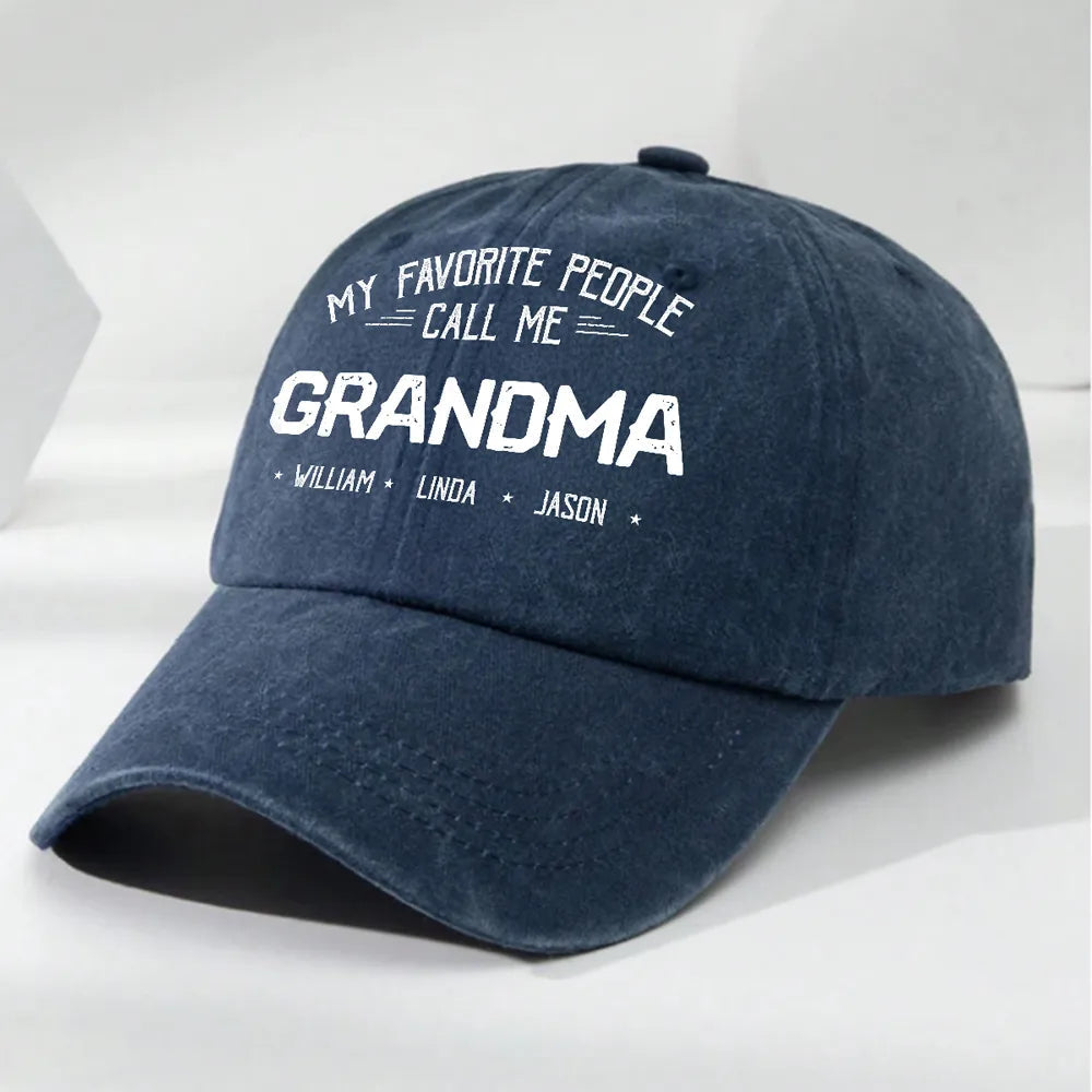Personalized Grandma Hat for Family - Custom Names Gift Hat MagicInPrints