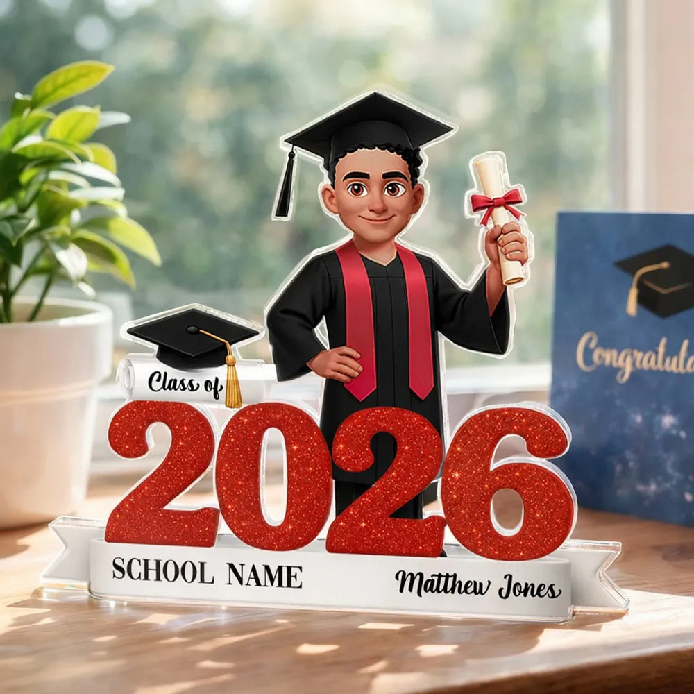 Custom Graduation Figurine for Class of 2026 - Personalized Keepsake Gift Plaque MagicInPrints