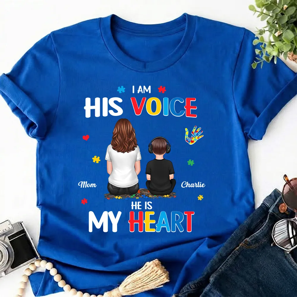 Personalized Autism Awareness T-Shirt for Mom and Son - Sentimental Gift Cloth MagicInPrints