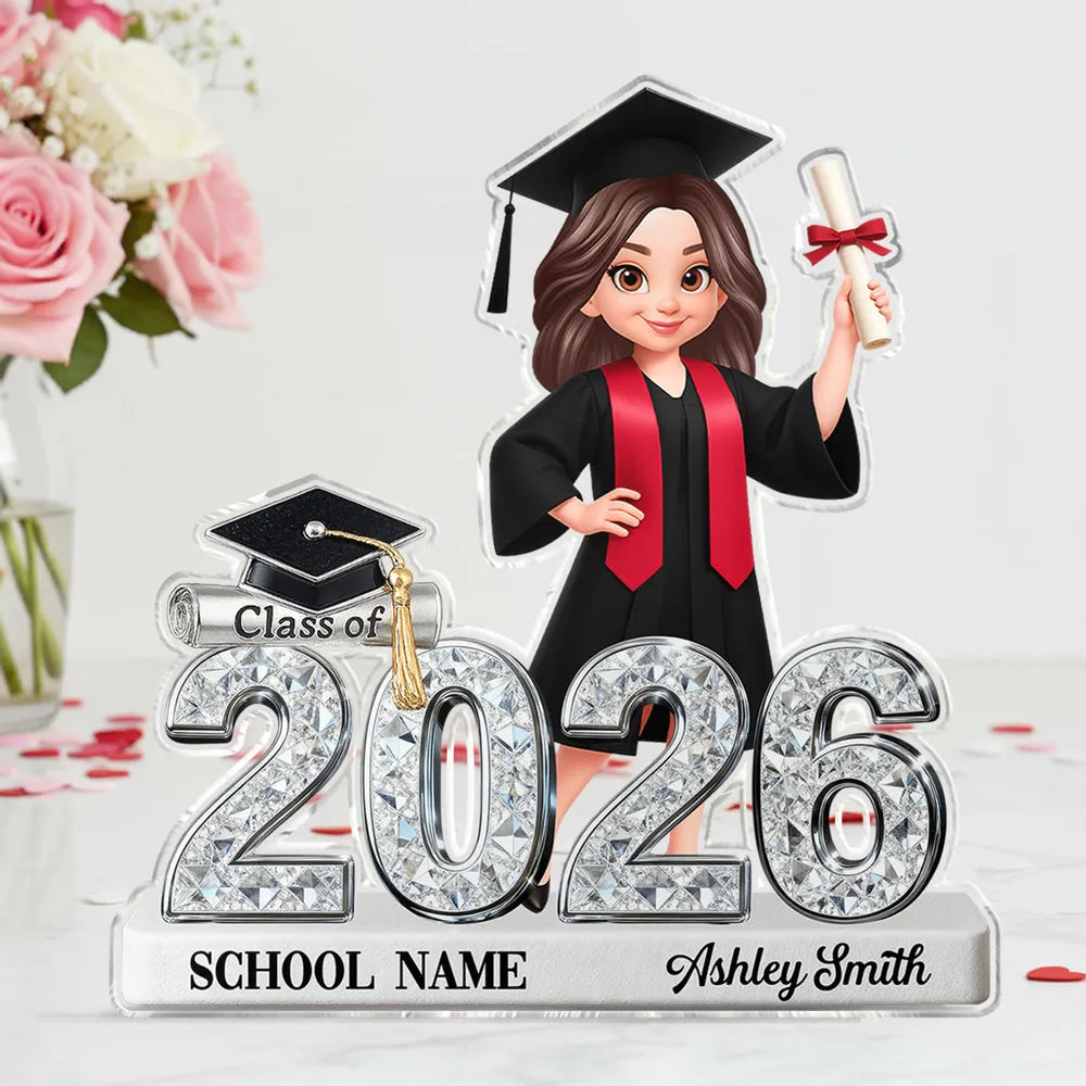 Custom Graduation Keepsake for Class of 2026 - Personalized School Name Gift Plaque MagicInPrints
