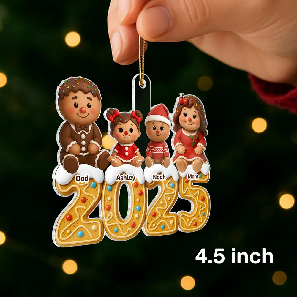Personalized Family Christmas Ornament 2025 - Grandparents and Kids Ornament MagicInPrints