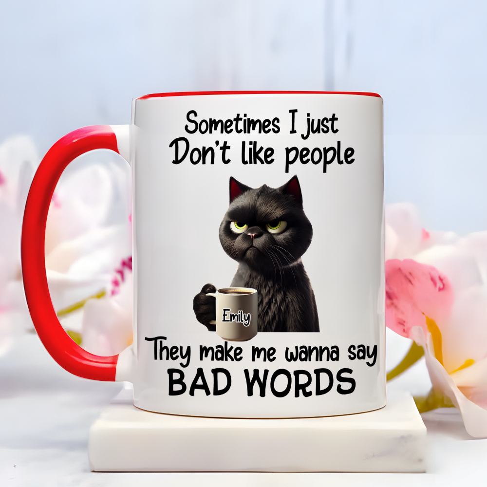 Funny Personalized Coffee Mug for Coworkers - Bad Words Design Coffee Mug PopCulturePrints