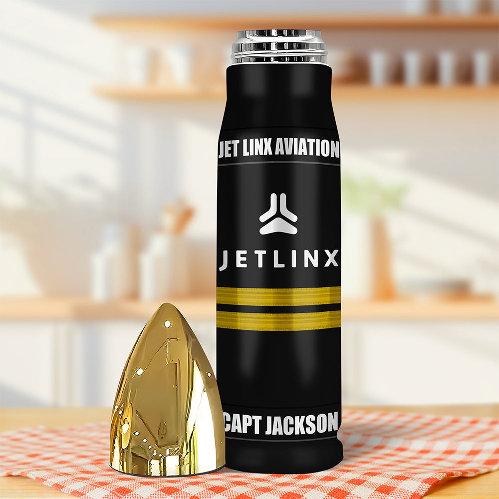 Personalized Pilot Tumbler - Custom Airline Logo & Rank Tumbler Cup PopCulturePrints
