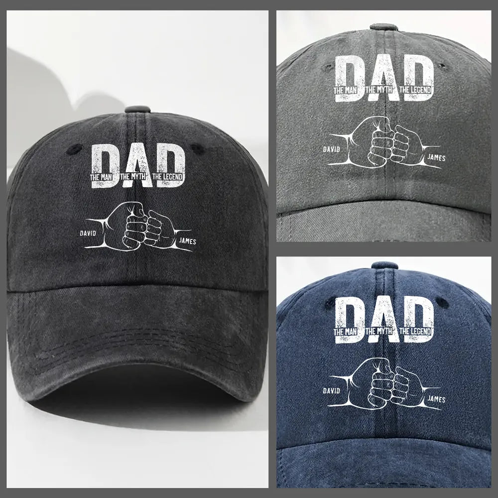 Personalized Dad Hat for Fathers - Custom Names Gift for Dad Hat MagicInPrints