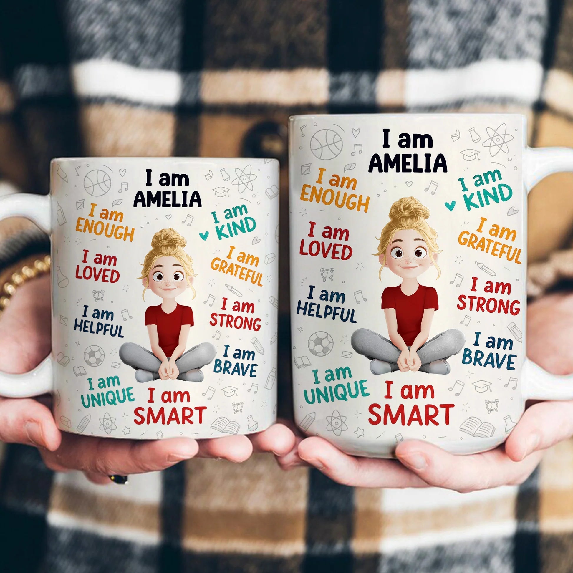 Personalized Inspirational Mug for Kids - Positive Affirmations Gift Cup MagicInPrints