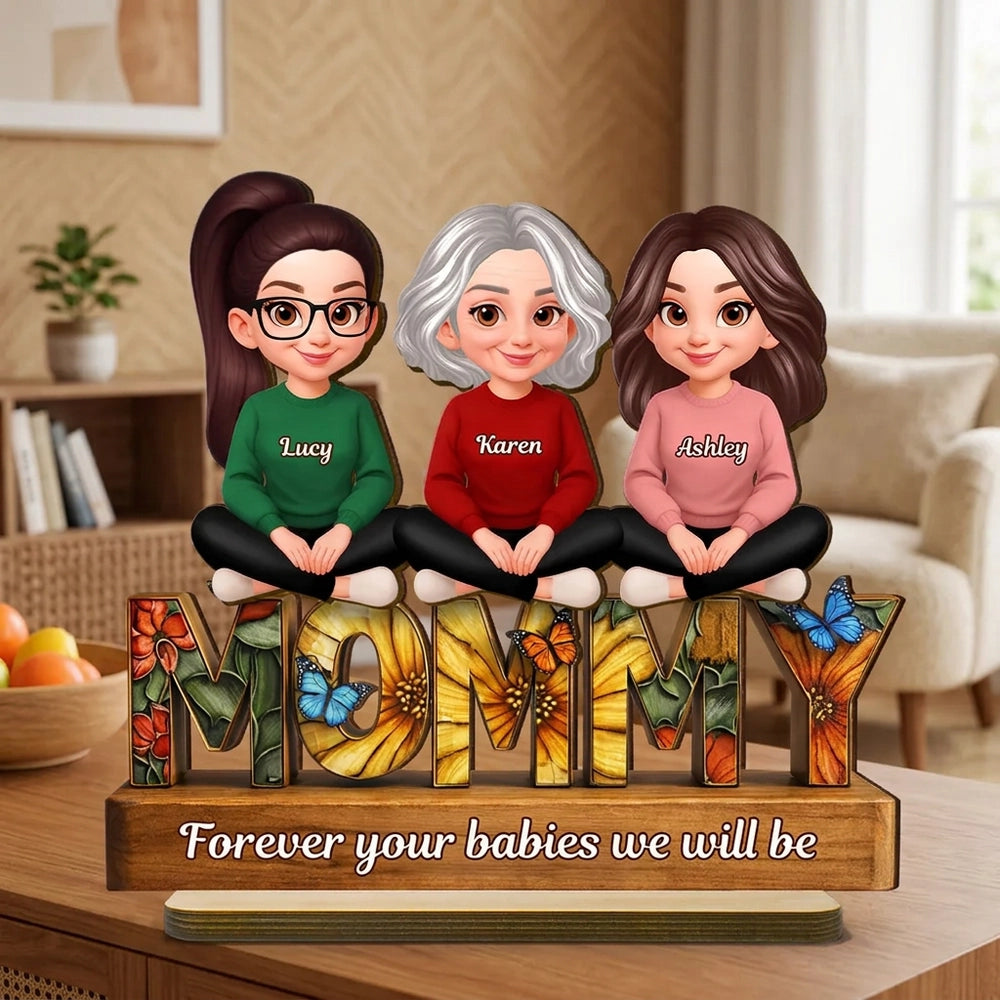 Personalized Family Figurine Display for Moms - Sentimental Home Decor Gift Plaque MagicInPrints