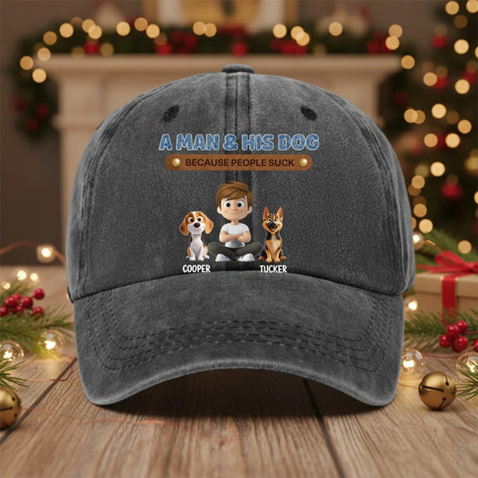 Custom Dog Lover Hat for Men - Funny Pet Owner Gift Hat MagicInPrints