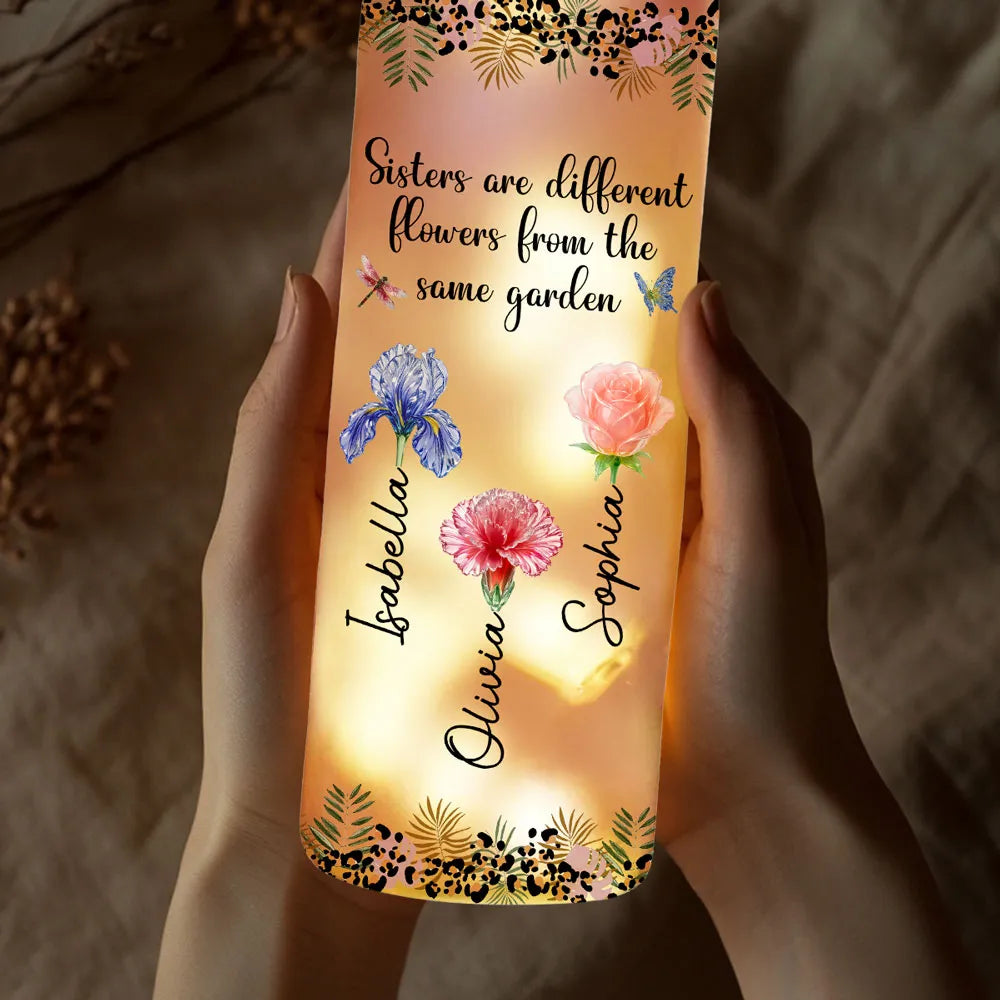 Personalized LED Wine Bottle Lamp for Sisters - Sentimental Gift for Home Decor Lamp MagicInPrints