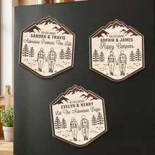 Load image into Gallery viewer, Personalized Acrylic Magnet Adventure Partners Gift for Couples
