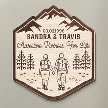 Load image into Gallery viewer, Personalized Acrylic Magnet Adventure Partners Gift for Couples
